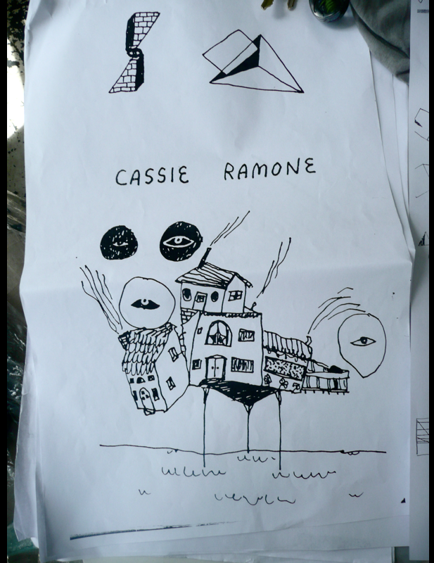 sneek peek of a page from the CASSIE RAMONE section of the PsySum zine