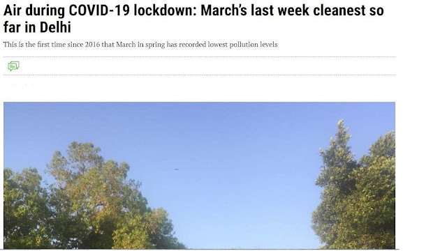  Air during COVID-19 lockdown: March's last week cleanest so far in Delhi 
