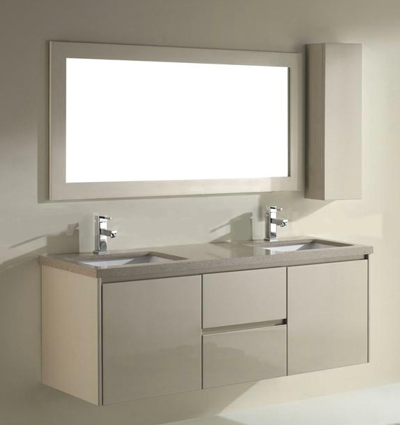 63 inch High Gloss Sand Bathroom Vanitiy