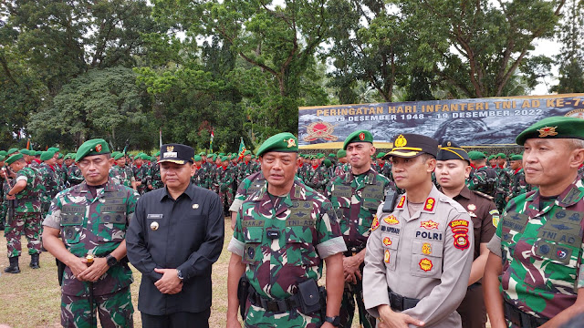 Kodam II/Sriwijaya Gelar Upacara dan Syukuran Puncak HUT Infanteri
