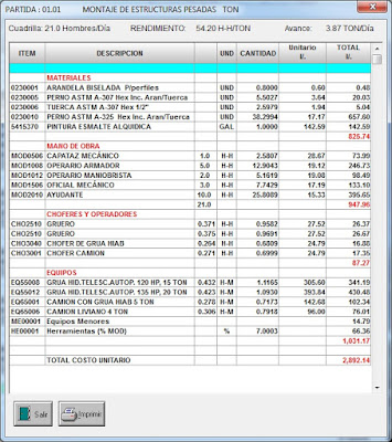 Análisis de Precio Unitario