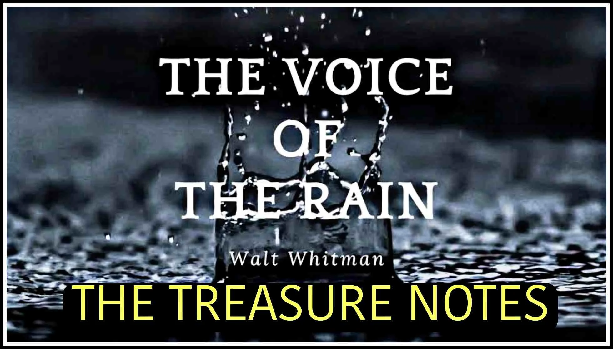 AHSEC Class 11 English | The Voice of The Rain | Question Answers | HS 1st Year The Voice of The Rain Question Answers 2023