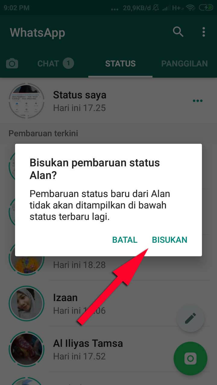 Cara Mute Memisukan Story WA  Anak Arsitektur