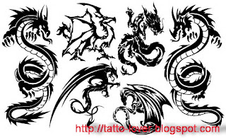 Dragon Tattoos  Vector n Font Type