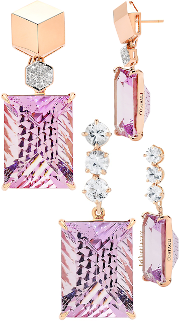 ♦Paolo Costagli pink & purple amethyst diamond earrings #brilliantluxury