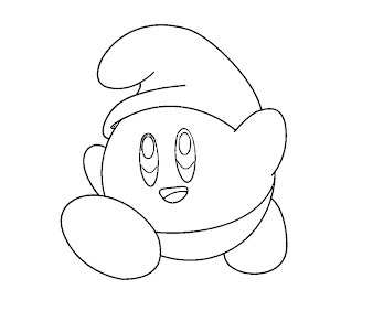 #24 Kirby Coloring Page