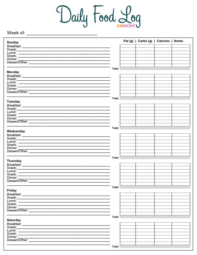 Andrew Heming's Blog: Week 13 Nutrition Habit: 24 Hour Food Log