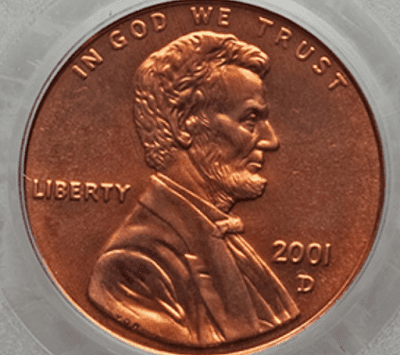2001 D Penny Value