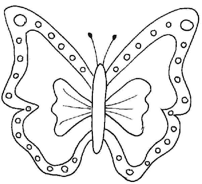 Dibujo de una mariposa para colorear pintar