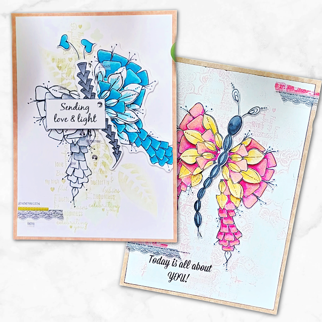 Shady Designs Build A Butterfly stamps & dies by Lou Sims