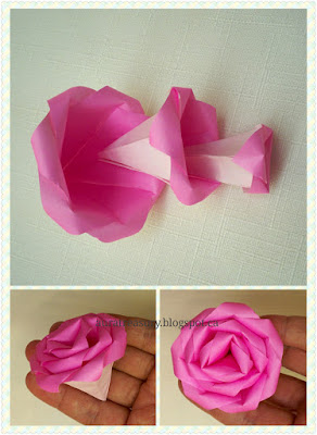 diy how to make origami rose