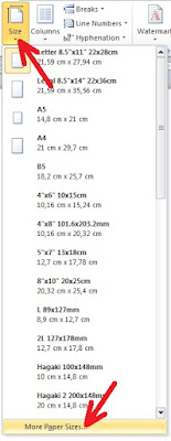 cara mengatur ukuran kertas