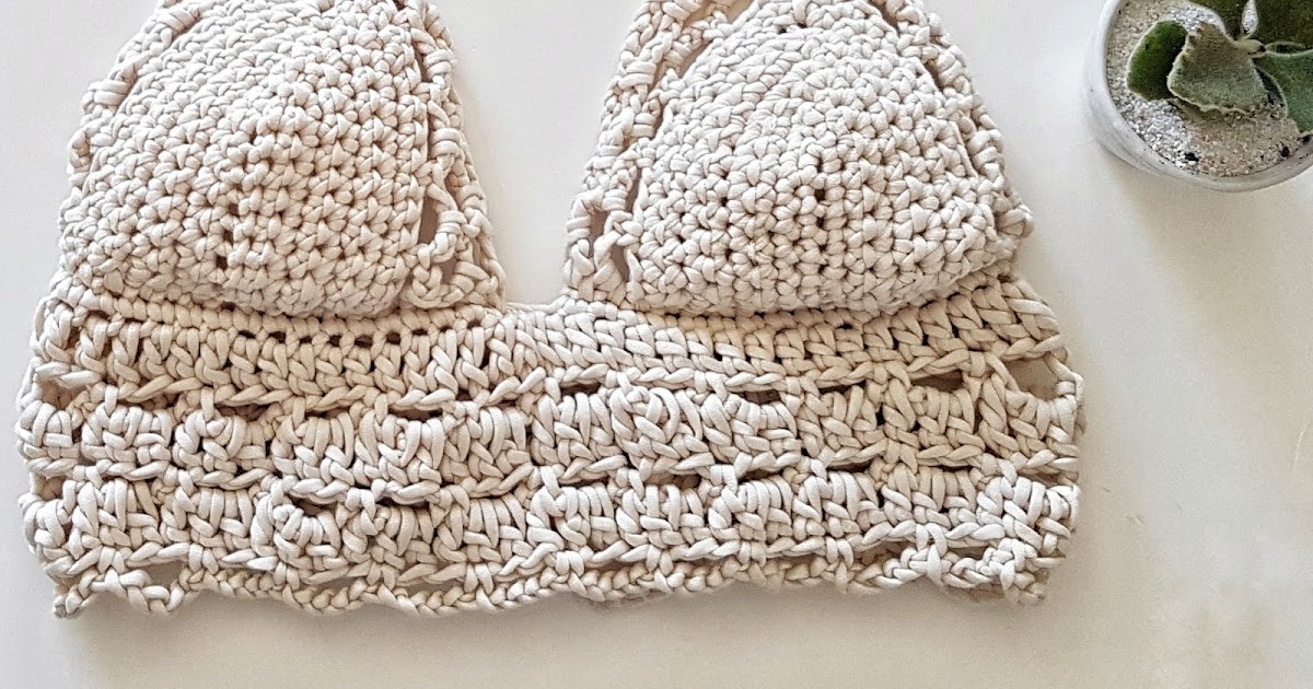 Cotton Crochet Bralette Crochet Top Crochet Pattern Hand Knit Boho