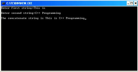 C++ Program to concatenate two strings