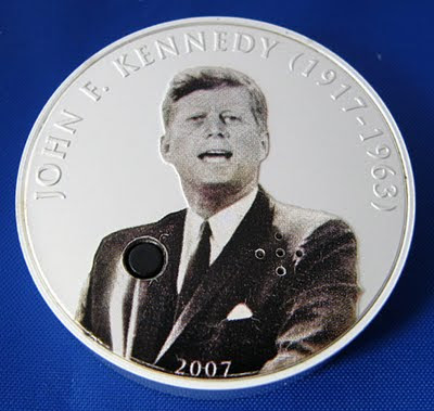 Talking with John F. Kennedy coin