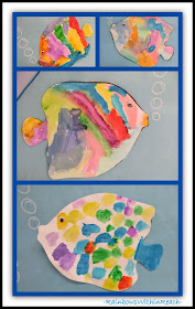 Ocean Fish Painting {Ocean RoundUP of Inspiration at RainbowsWithinReach}