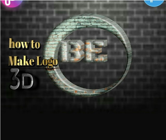 How to make 3d logo on mobile, 3d logo, make 3d logo