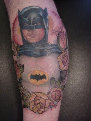 Batman and Rose Flower Tattoos Batman and Rose Flower Tattoos