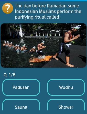 The day before Ramadan, some Indonesian Muslims perform the purifying ritual called?