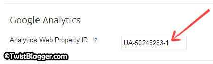 Add Google Analytics Tracking ID to Blogger
