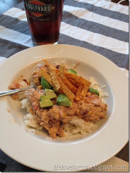 Crock Pot Cream Cheese Chicken Chili - Life Love Larson