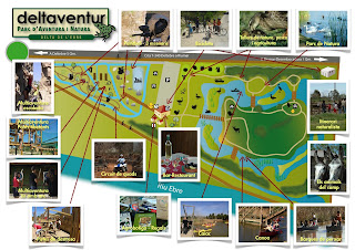 Plano del parque Deltaventur.