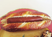 I wish I'd taken a photo of one with a hot dog in it for (pretzel hot dog bun)