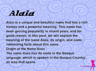 meaning of the name "Alaia"