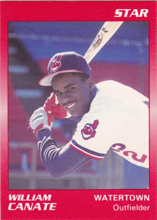 Willie Canate 1990 Watertown Indians card