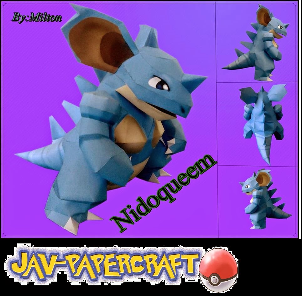 Pokemon Nidoqueen Papercraft