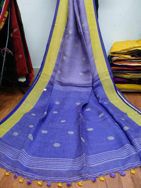  jamdani linen saree