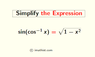 Simplify sin(cos^-1 x)