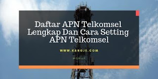 Daftar APN Telkomsel Lengkap Dan Cara Setting APN Telkomsel