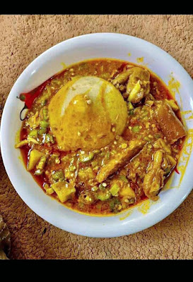 Banku with okro stew