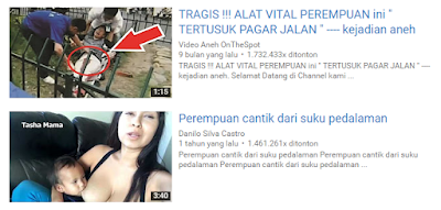 Menggunakan thumbnail yang aneh & menarik perhatian