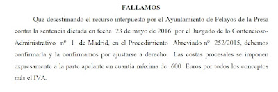 Extracto de la sentencia del TSJ.