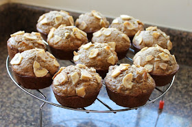 Food Lust People Love: These lovely banana honey bran muffins, made with mashed bananas and sweetened banana chips, are further sweetened with honey and dark brown sugar.