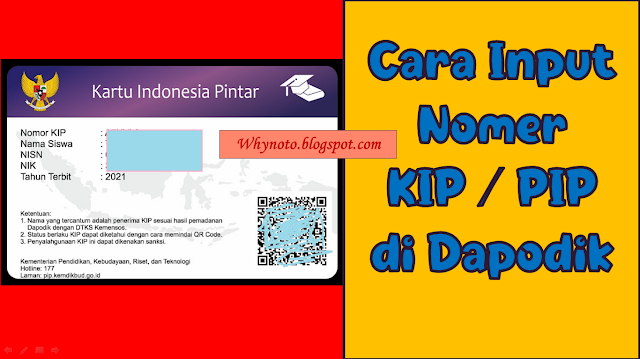 Cara Input Nomer KIP di Dapodik