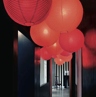 Ikea paper lanterns via Apartment Therapy