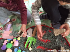 Gardening themed sensory play activity for children