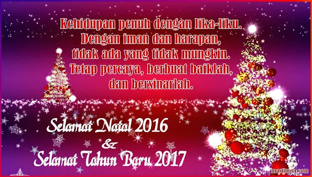 Contoh kartu ucapan selamat Hari Natal dan Tahun Baru 