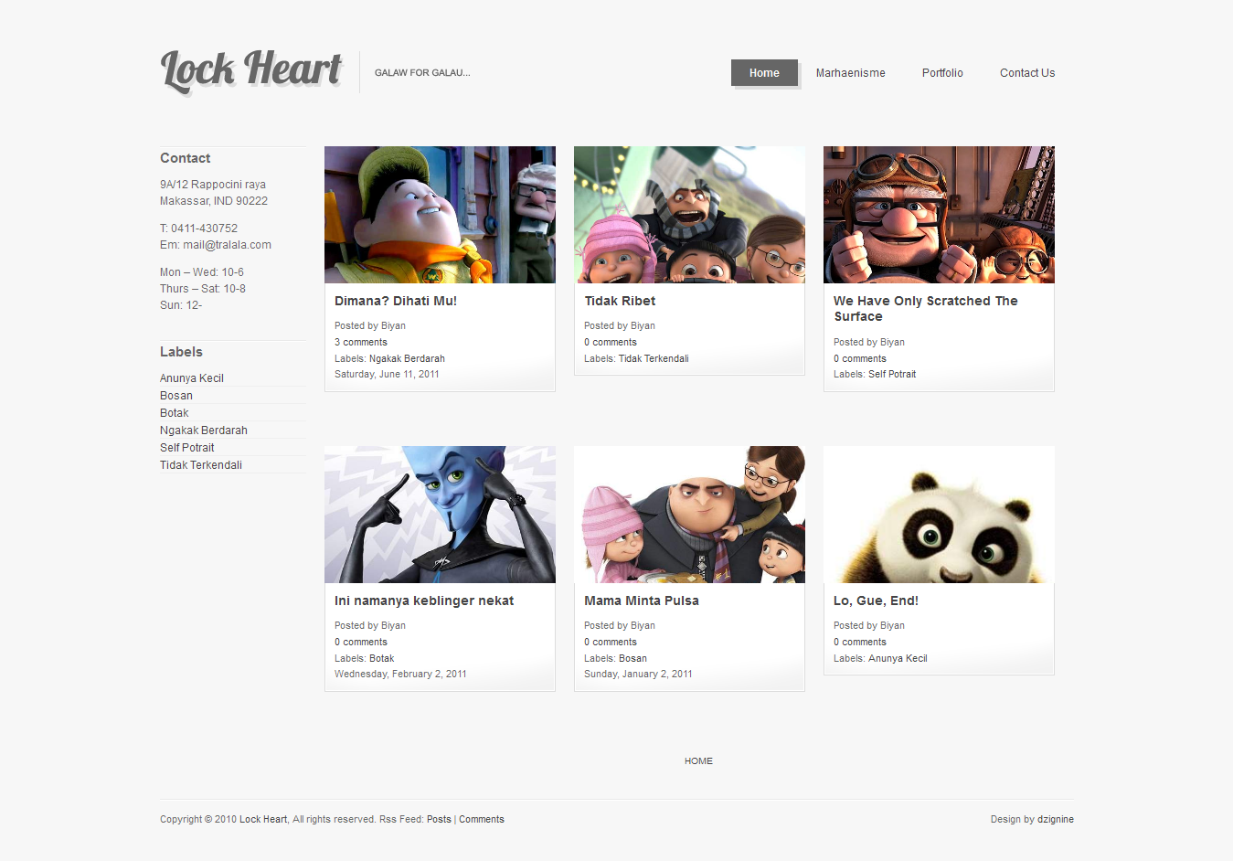 Lock Heart Blogger Template - Oketrik