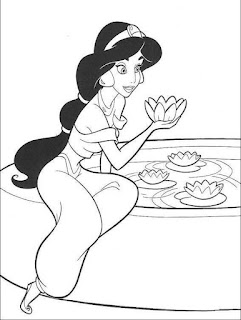 Princess Jasmine coloring page