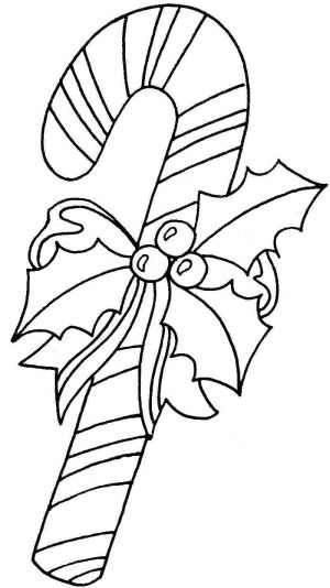 Candy Cane Coloring Page