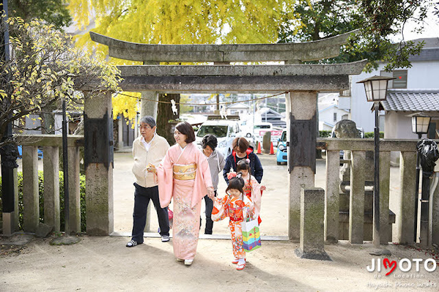 河内長野市の長野神社に七五三出張撮影