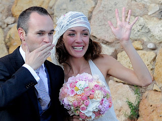 Andres Iniesta and His Wife
