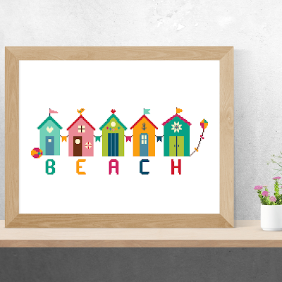 Beach Landscape cross stitch pattern