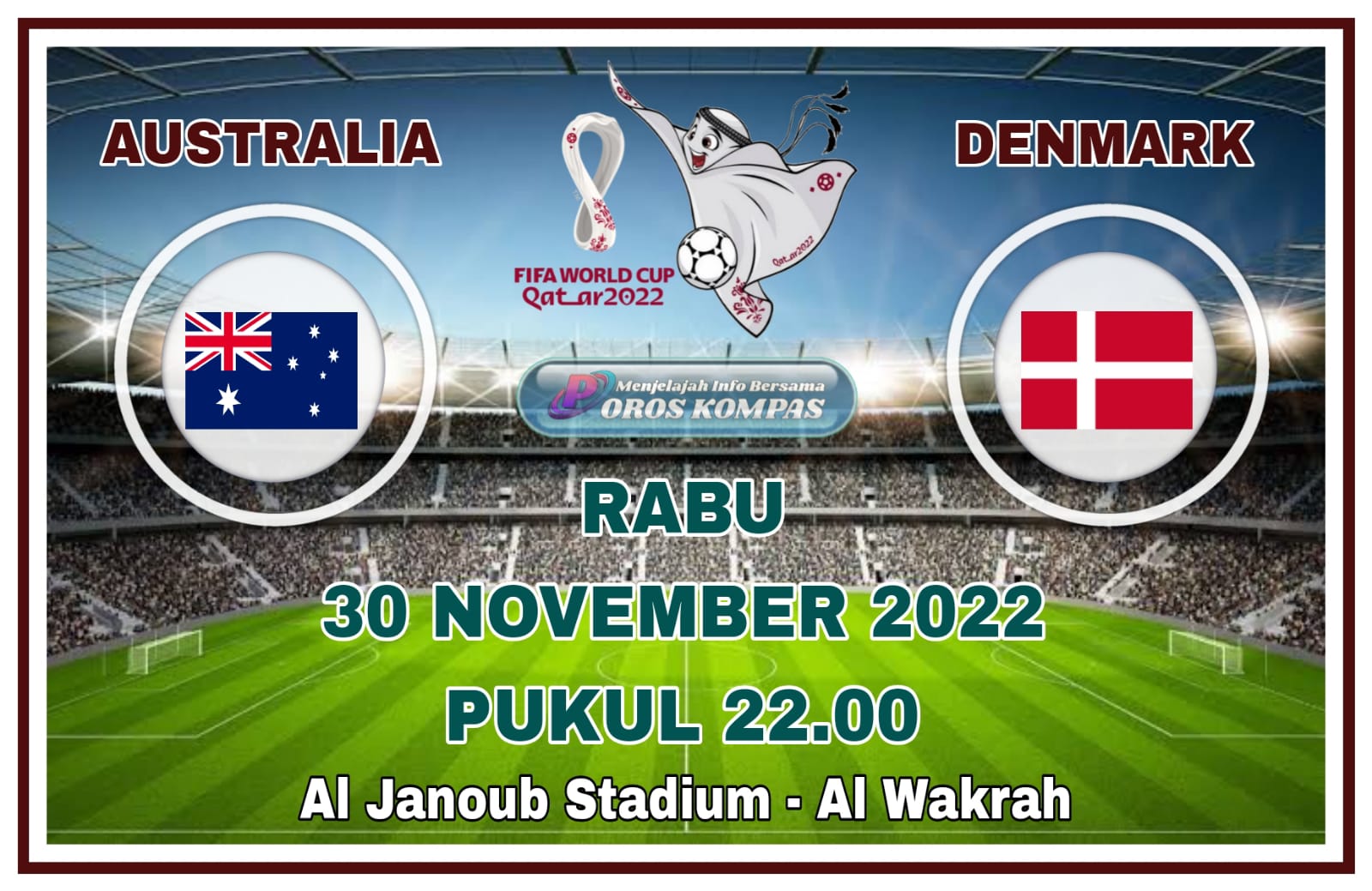 Prediksi Timnas Australia vs Denmark di Piala Dunia 2022