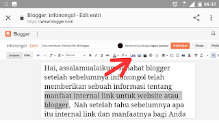 Cara memebuat internal link di blogger