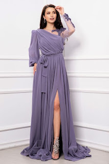 Rochie de nasa Elisabet by In Puff lila din voal